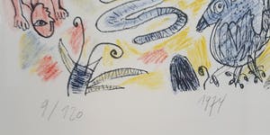 Corneille - Prachtige zeldzame litho -vrouw met vogels kopen? Bied vanaf 400!