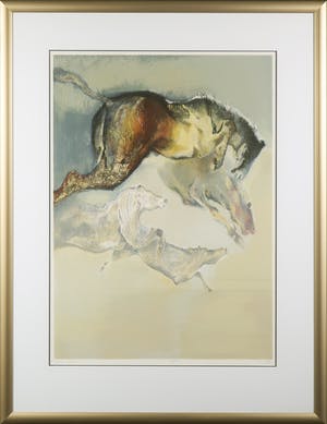 Edwin Salomon - Zeefdruk, Yellow Horses - Ingelijst kopen? Bied vanaf 20!