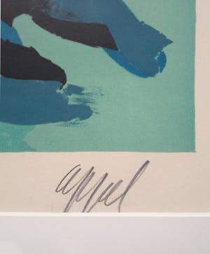 Karel Appel - Apres-midi d’un singe sur la place de l’école, litho (netjes ingelijst) kopen? Bied vanaf 1150!