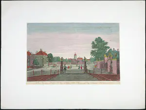 Jakob Wangner - Handgekleurde opticaprent, Het Buitenhof naar Johannes Merken kopen? Bied vanaf 35!