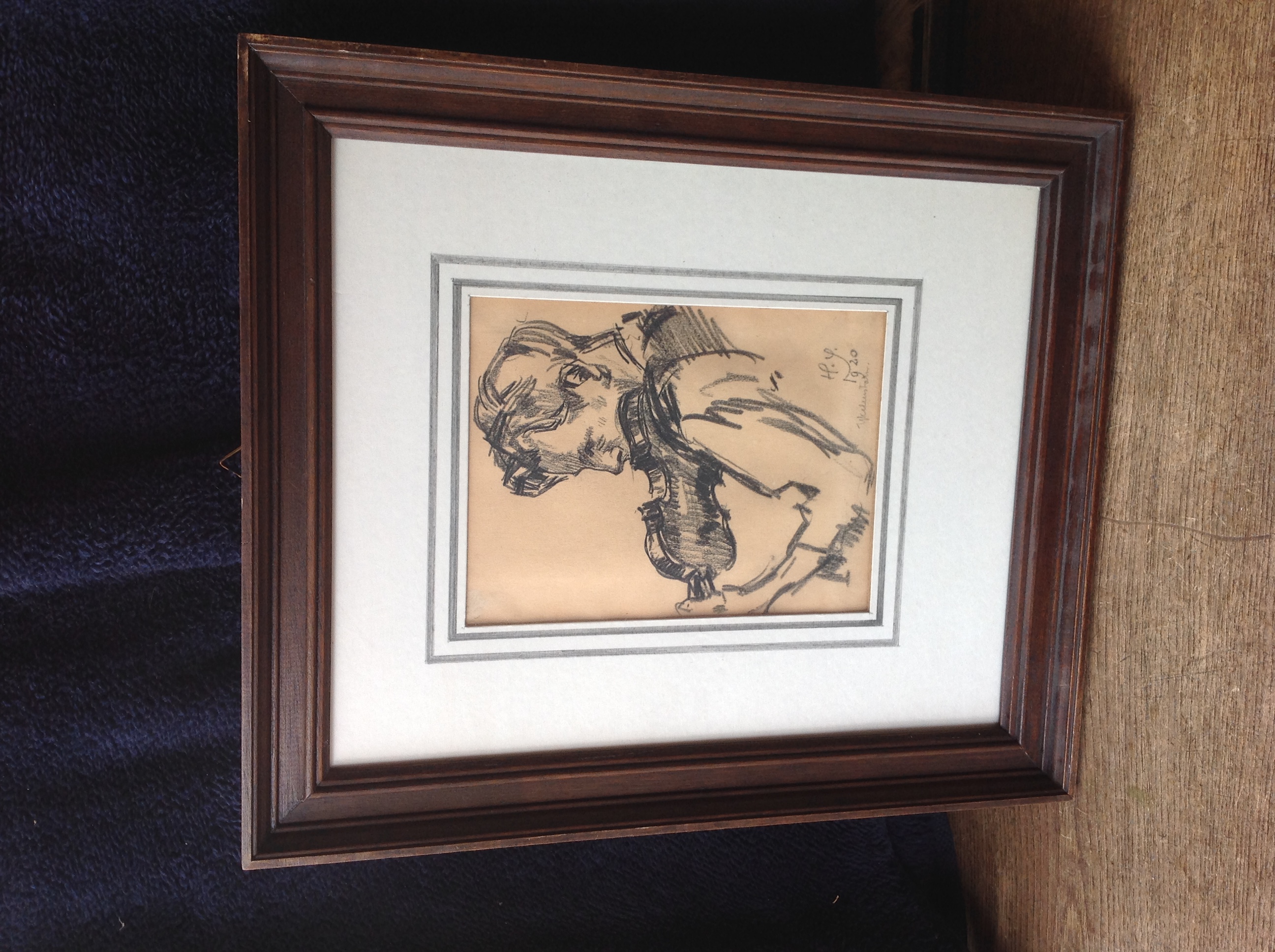 Niet of onleesbaar gesigneerd - Vioolspelende man  kopen? Bied vanaf 1!