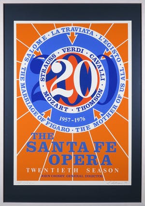 Robert Indiana - Gesigneerde zeefdruk, ontworpen voor The Santa Fe Opera - Ingelijst (Groot) kopen? Bied vanaf 1!