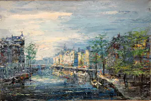 Arnoldus Oldenhave - GEZICHT OP AMSTERDAMSE GRACHT kopen? Bied vanaf 215!