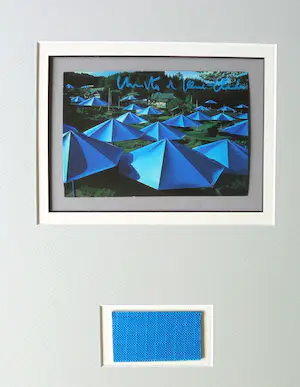 Christo - Project " The Umbrellas Japan" 1984/91- inc. original stofmonster-handgesigneerd kopen? Bied vanaf 1!