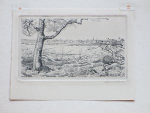 Engelien Reitsma-Valenca - Gezicht op Elspeet - Ets/Gravure kopen? Bied vanaf 45!