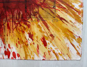 Hermann Nitsch - Schüttbild auf Radierung - UNIKAT - handsigniert - (46 x 44 cm) kopen? Bied vanaf 3999!