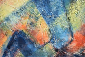 Niet of onleesbaar gesigneerd - Abstract blauw en rood kopen? Bied vanaf 10!