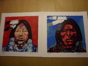 Espen Hagen - LOT van TWEE Zeefdrukken van ESPEN HAGEN kopen? Bied vanaf 45!