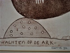 Gerrit Alberts - was collagist, graficus en schrijver - ETS "Wachten op de Ark" gesigneerd kopen? Bied vanaf 10!