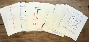 A.R. Penck - Map met 31 lithografiën, diverse voorstellingen. verkauft für € 1250!
