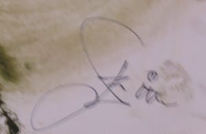 Franscz Witte - Olieverf en krijt op papier, Naakt figuur kopen? Bied vanaf 1!