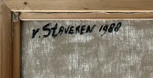 Jeanne Marie van Staveren - olieverf op doek | 'De val van Icarus' | 1988 kopen? Bied vanaf 20!