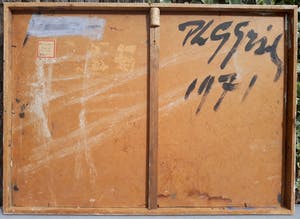 Phil Grisel - 71 II, olieverf op hardboard (ingelijst) kopen? Bied vanaf 150!