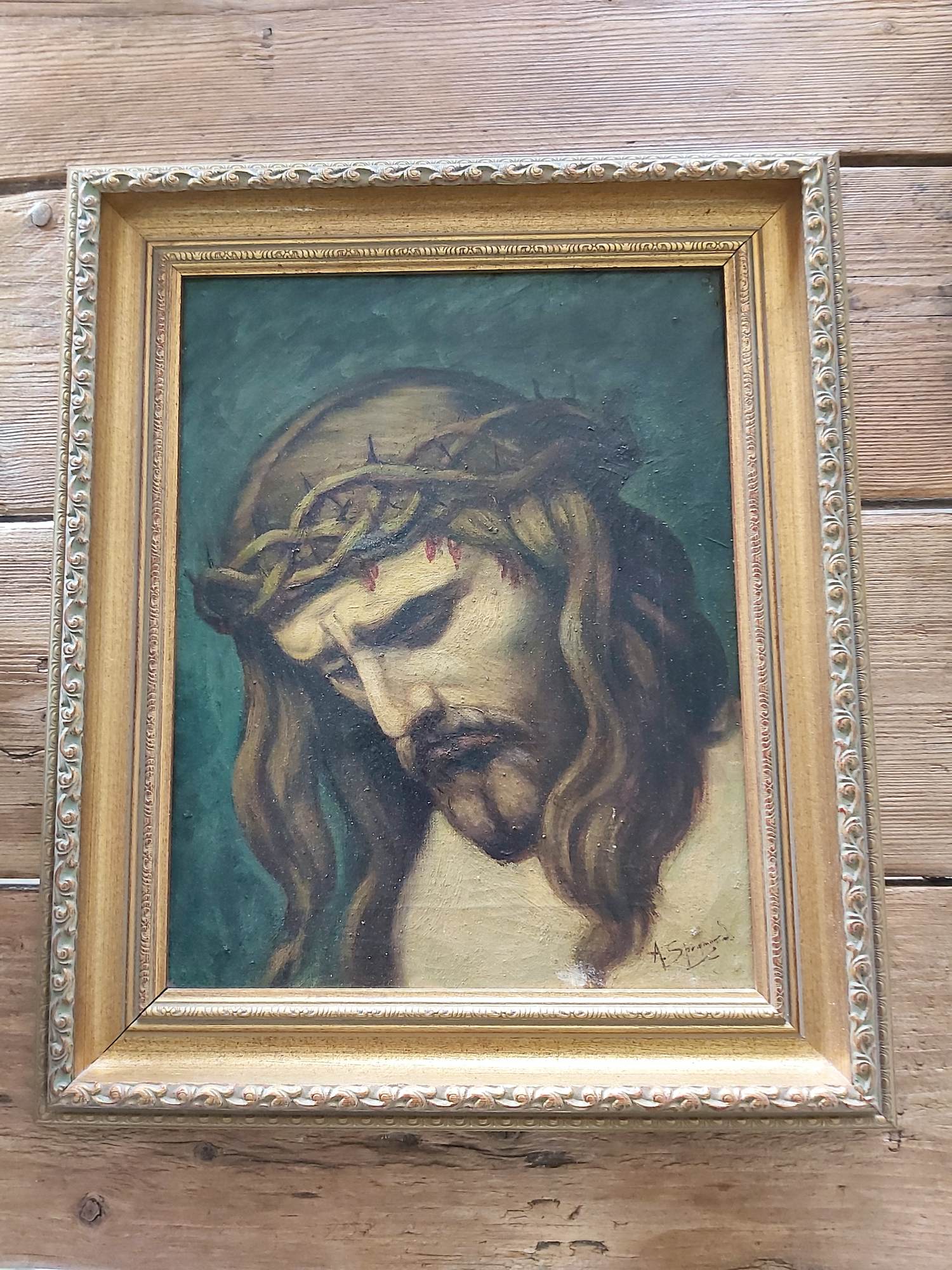 Niet of onleesbaar gesigneerd - Jezus met doornen kroon kopen? Bied vanaf 1!