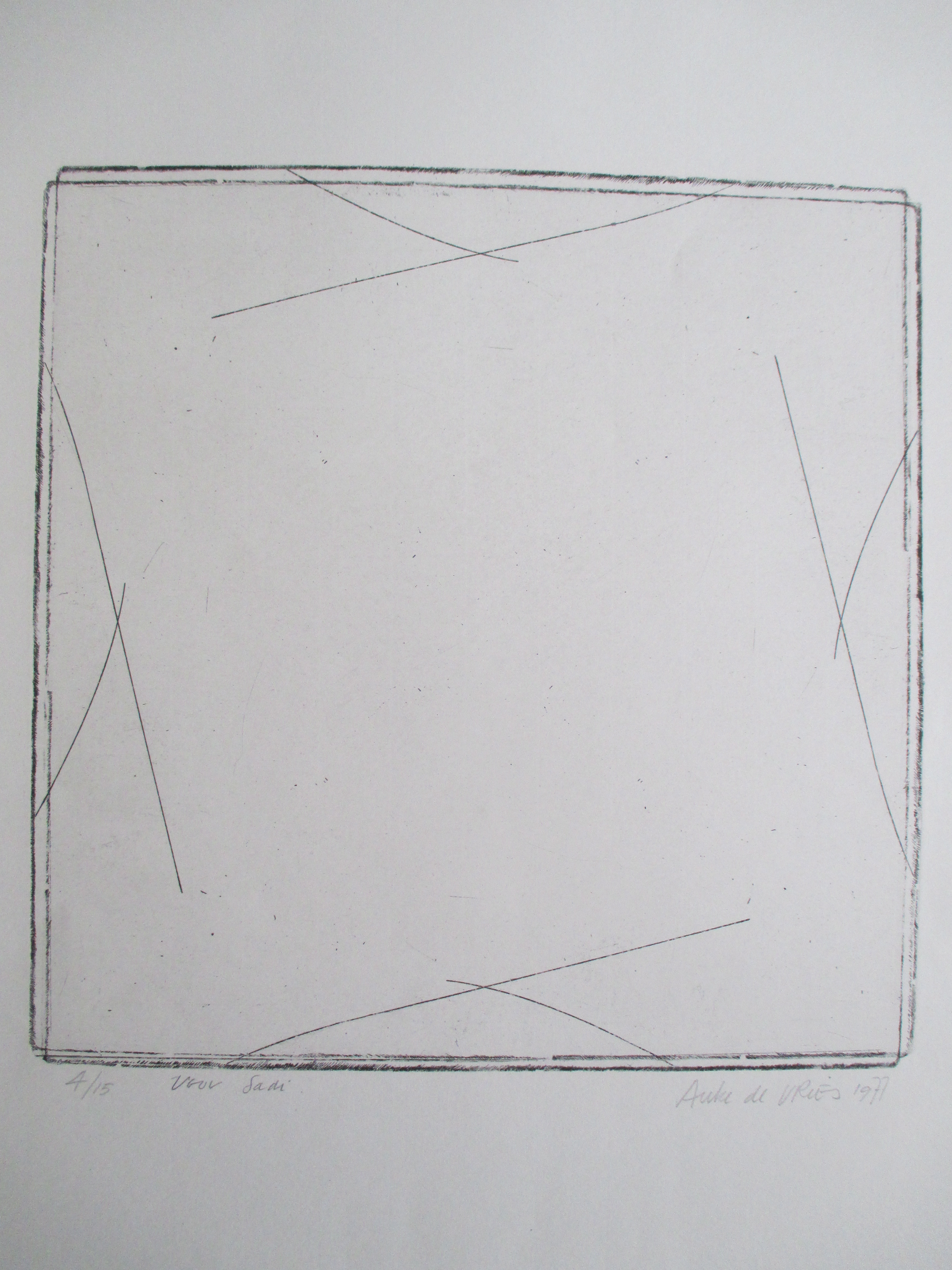 Auke de Vries - Litho uit kleine oplage 1977 "Voor Sadi" kopen? Bied vanaf 80!