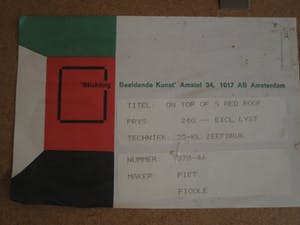 Piet Fioole - Gesigneerde Zeefdruk "on top of a red roof" zeer beperkte oplage! kopen? Bied vanaf 10!