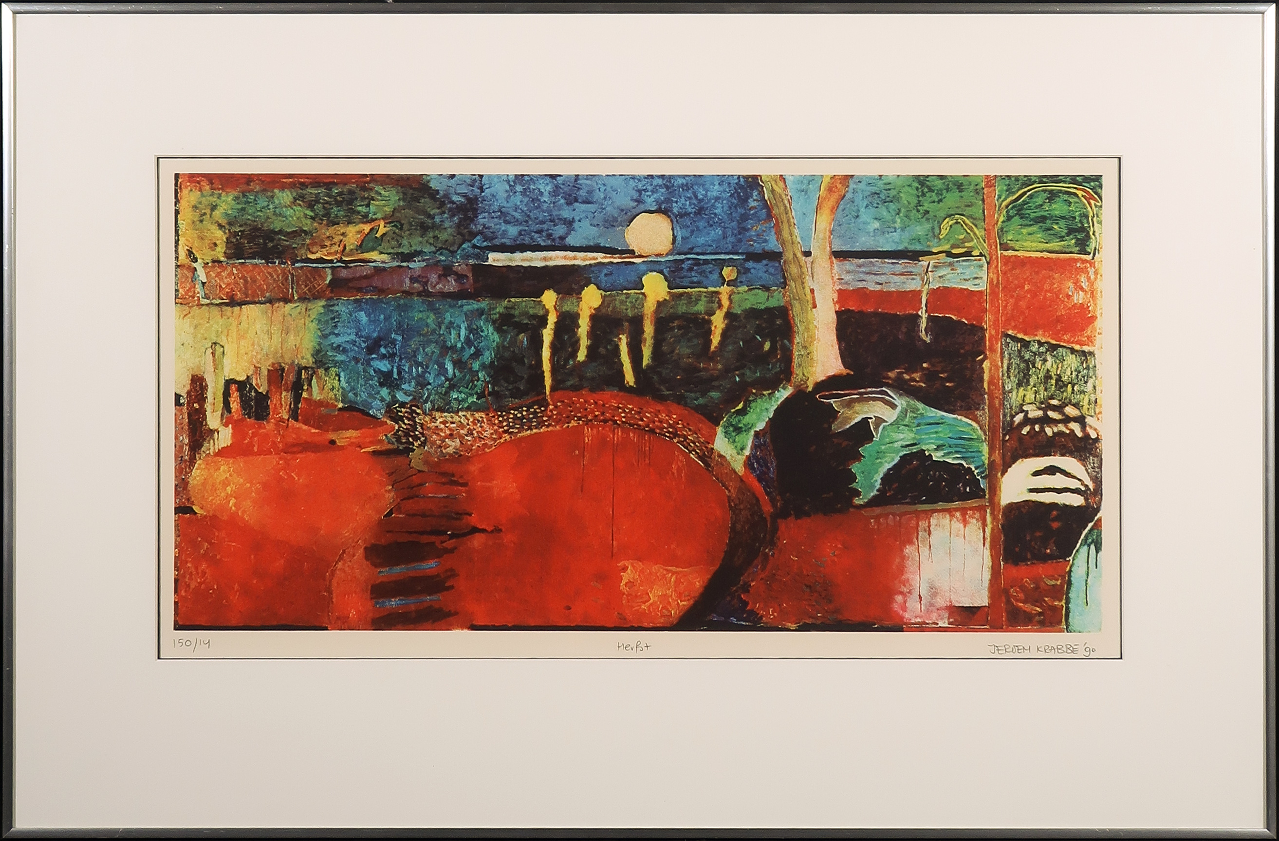 Jeroen Krabbe - Litho, Herfst - Ingelijst kopen? Bied vanaf 90!