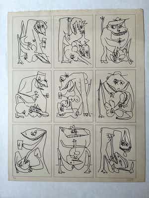 Antonio Saura - Zonder titel verkocht voor € 225!