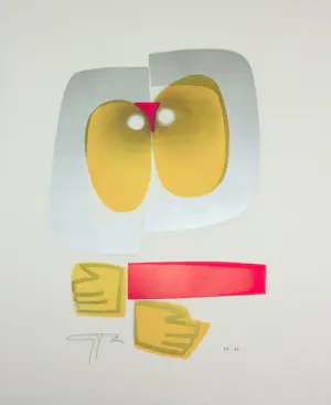 Adrian de Gijzel - Hout en linosnedes, Lot van 4 abstracte composities kaufen? Bieten Sie von 70!