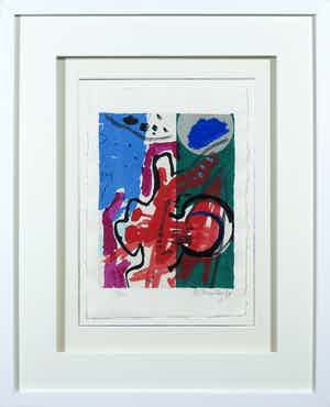 Corneille - Zeefdruk uit Een schedel vol stem - Ingelijst verkocht voor € 1!