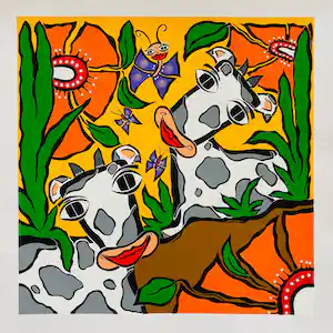 Caja Wong Chung - Swinging cows verkauft für € 35!