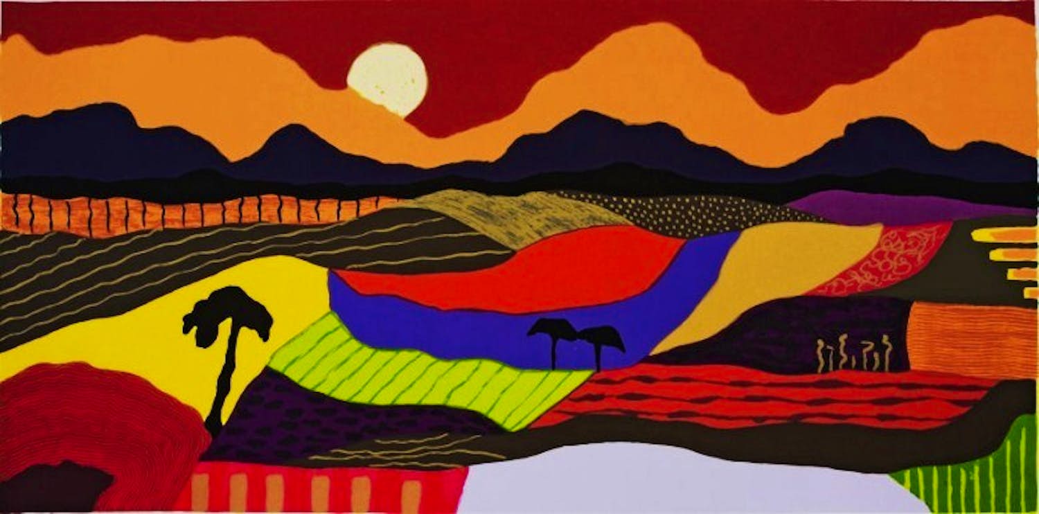 Ronald Boonacker - Kleurenzeefdruk TANZANIA Handgesign. GROOT!!! kopen? Bied vanaf 125!