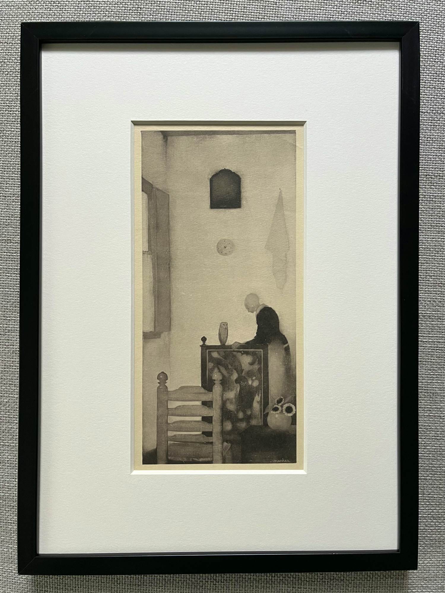 Jan Mankes - Originele Heliogravure Moeder in Kamer 1923 verkocht voor € 95!