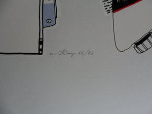 Huibert van Dorp - Zeefdruk, ZT kopen? Bied vanaf 25!