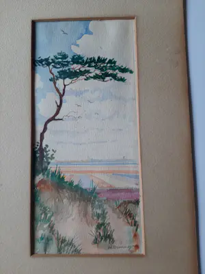 Herta de Heer - Herta de Heer-Niemeyer, Aquarel, Landschap kopen? Bied vanaf 20!