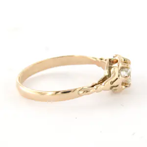 14k solitair gouden ring met oud Europees slijpvorm geslepen diamant tot. 0.25ct kopen? Bied vanaf 230!