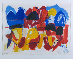 Jan Cremer - Zeefdruk, Tulpen 1 - Ingelijst kopen? Bied vanaf 175!