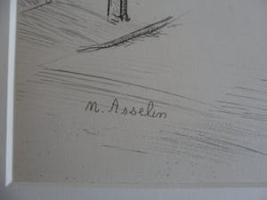 Maurice Asselin - 2 Etsen. titel, "Belleville à vol d'âme". kopen? Bied vanaf 20!