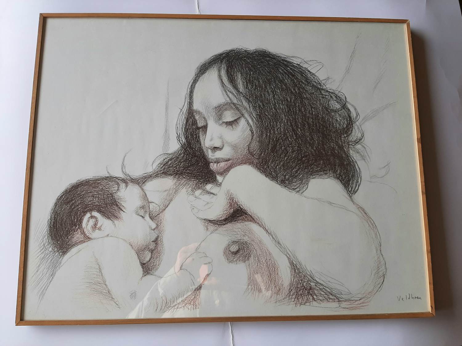 Aat Veldhoen - Rotaprint, Moeder en kind. kopen? Bied vanaf 60!