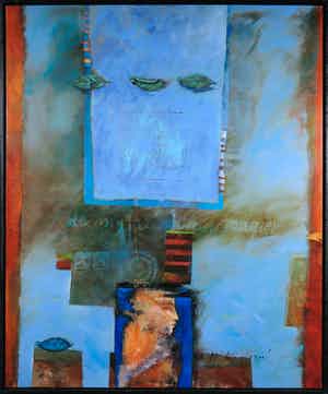 Marjan Nagtegaal - Acryl op doek, De mythe van de magiër - Ingelijst (Groot) verkocht voor € 120!