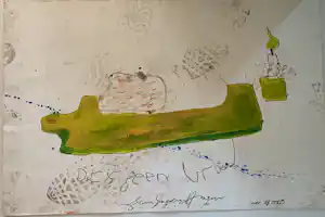 Espen Hagen - gemengde techniek - Dit is geen Brood kaufen? Bieten Sie von 100!