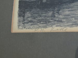Louis Landre - Ingelijste litho, Prins Hendrikkade Amsterdam – ca 1925 kopen? Bied vanaf 25!