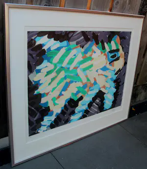 Karel Appel - Ingelijste zeefdruk: Dier uit de serie "Ten" kopen? Bied vanaf 599!