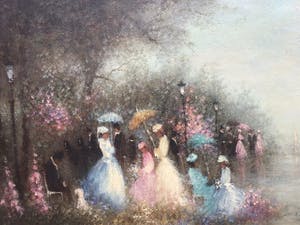 Niet of onleesbaar gesigneerd - Feestje aan de waterkant. kopen? Bied vanaf 1!