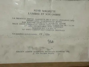Rene Magritte - L’Ombre et son Ombre met certificaat 1976 kopen? Bied vanaf 499!