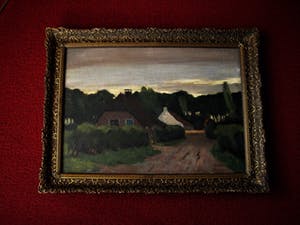 Fedde de Jong - Groot expressionistisch olieverf "Landschap na de regen" gesigneerd kopen? Bied vanaf 10!