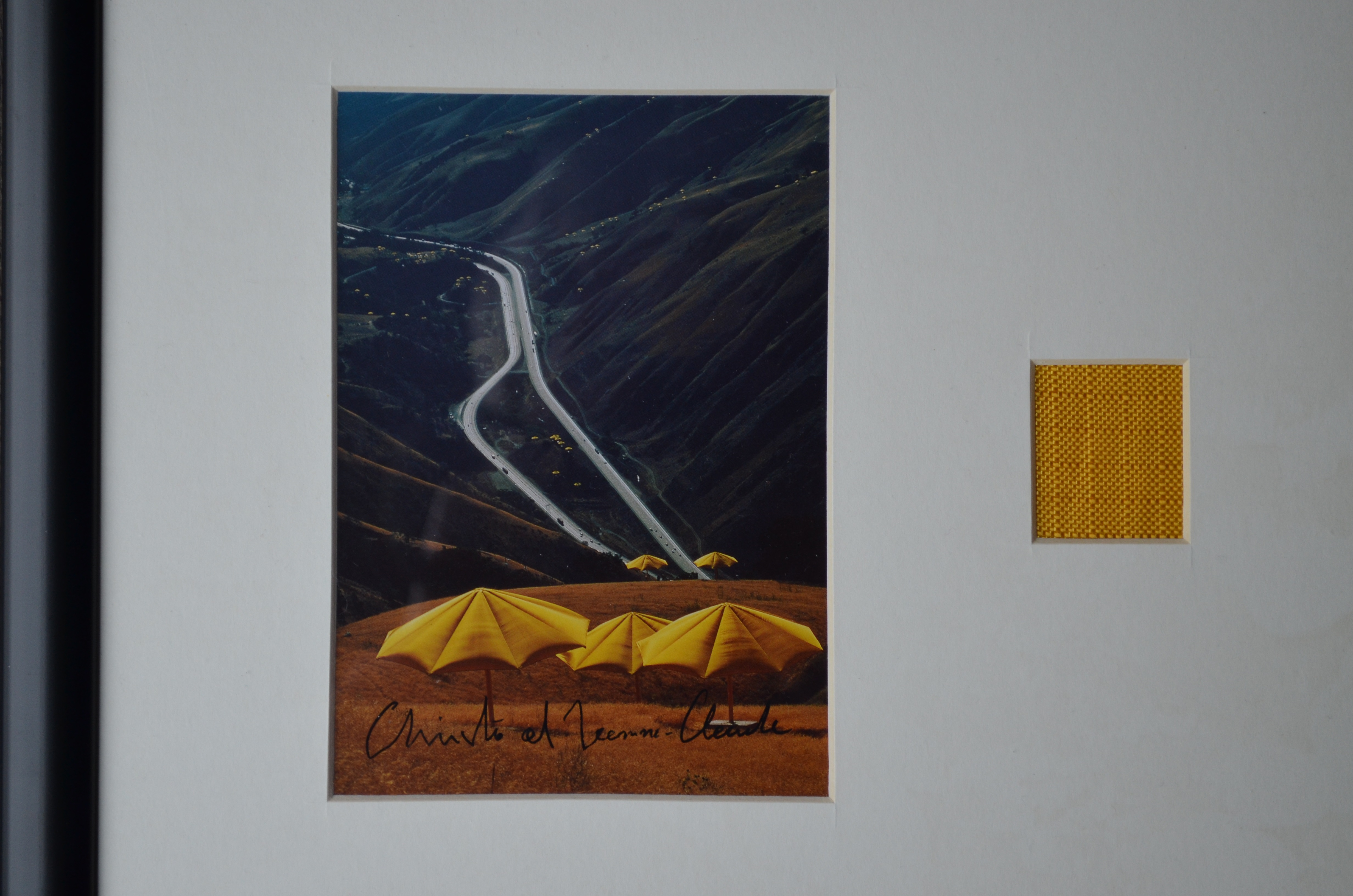 Christo - collage van The Umbrellas USA; handgesigneerd kopen? Bied vanaf 75!