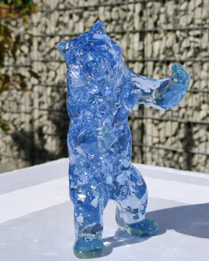 Richard Orlinski - BEAR BUBBLE (BLUE EDITION) – Skulptur kopen? Bied vanaf 300!