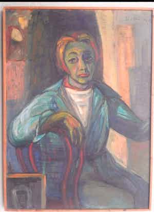 Else Rosa Lindorfer - Portret of zelfportret. Expressionisme. verkocht voor € 275!