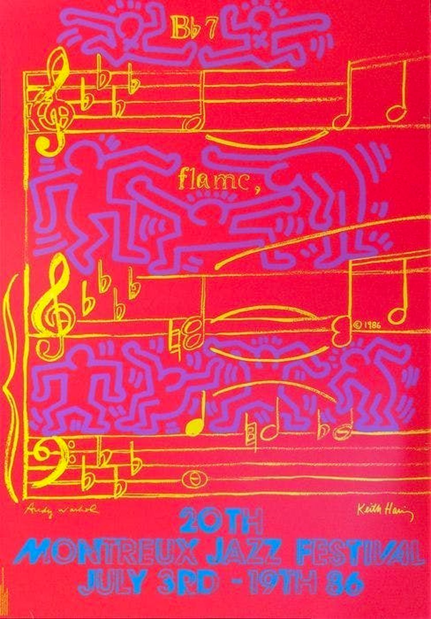 Andy Warhol - Keith Haring - 20th Montreux Jazz Festival - 1986 verkocht voor € 50!