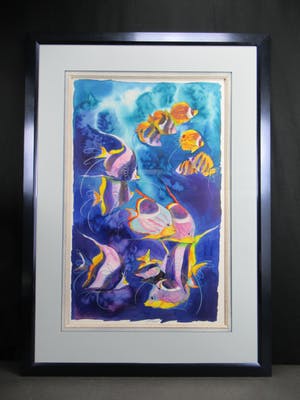 Hettie Saaiman - Tropische Vissen (Blauw) kopen? Bied vanaf 120!