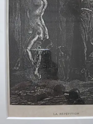 Felicien Rops - La Repetition. Dame aan trapeze. kopen? Bied vanaf 79!