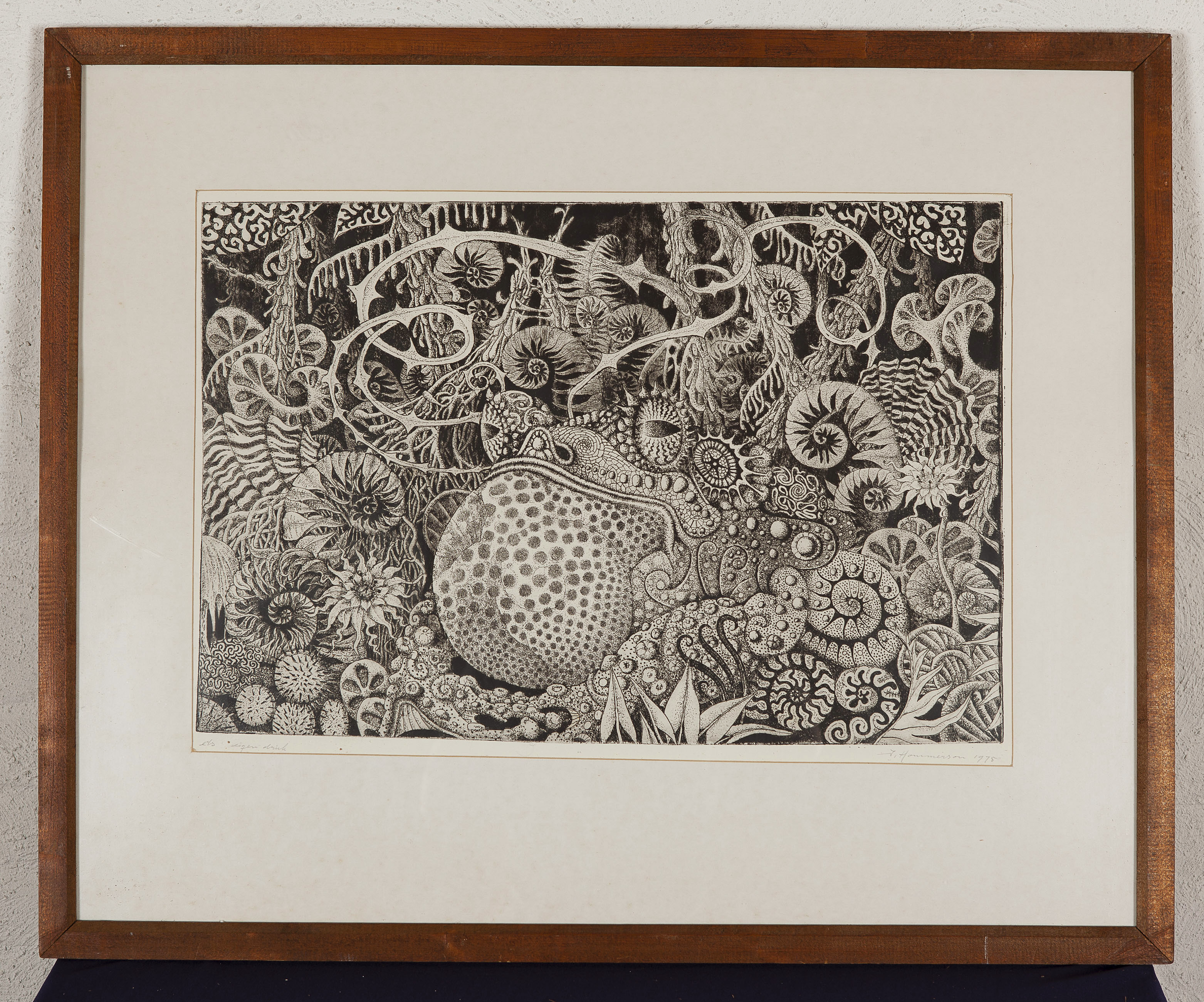 Joep Hommerson - Pad - Ets - gesigneerd r.o. - BKR Bierum - 1975 kopen? Bied vanaf 10!