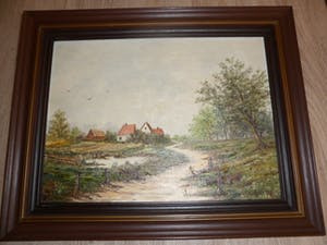Cor Quax - Olieverf op doek, Landschap kopen? Bied vanaf 30!