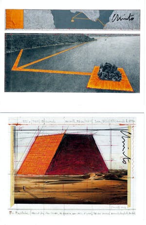 Christo - TWEE handgesigneerde Taschenkaarten: elk 17 x 12,7 cm kopen? Bied vanaf 34!
