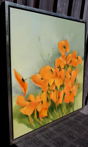 Fon Klement - Ingelijste olieverf: 'Coquelicots' - 1998 kopen? Bied vanaf 1000!